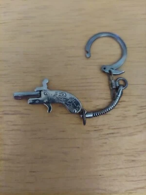 Miniature Western Toy Cap Pistol Chadwick Japan Vintage Plugged Key Fob Works  - Image 1 of 4