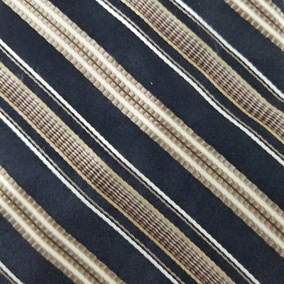 Corbata clásica de seda a rayas Birmania Bibas para hombre negra dorada Foto 1 de 4