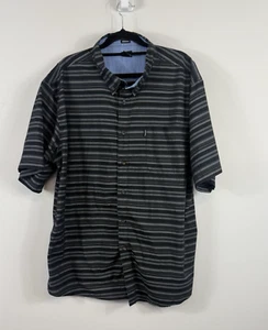 Dickies shirt men's modern fit short sleeved striped button up collared Size 2XL - Picture 1 of 8