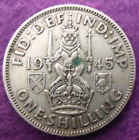 1945 George Vi  Silver Shilling  ( 50% Silver )  British 1S Coin.   478