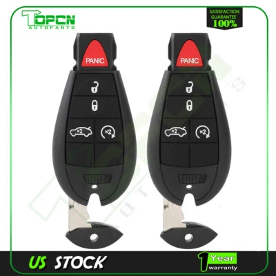 2 para Chrysler 300 2008 2009 2010 2011 entrada sin llave mando a distancia coche llavero Foto 1 de 4