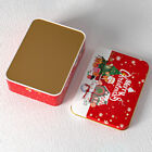 Christmas Square Metal Tinning Can Set Candy Box Gift Storage Box Biscuit Can