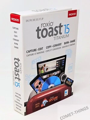 Roxio Toast 15 Titanium for Mac ~ Capture Copy Edit Share - NEW - Image 1 of 4