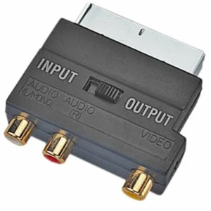 Switched Scart Plug to 3 RCA Phono sockets for LG TV Bluetooth Transmitter  - Picture 1 of 1