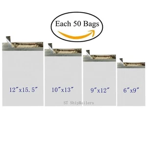 200 Poly Mailers Envelope ~ 4 Sizes ~ Self-Sealing Shipping Bags-ST ShipMailers - Picture 1 of 7