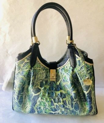 Bolso de hombro/cartera de cuero Brahmin Celia en verde Mackay Foto 1 de 4