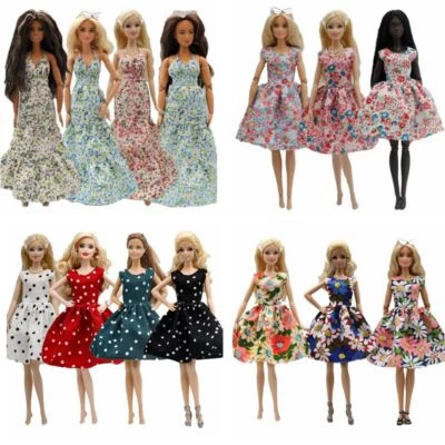 Floral 1/6 Puppe Kleidung Abendkleid für Barbie Puppen Kleid Zubehör Outfits