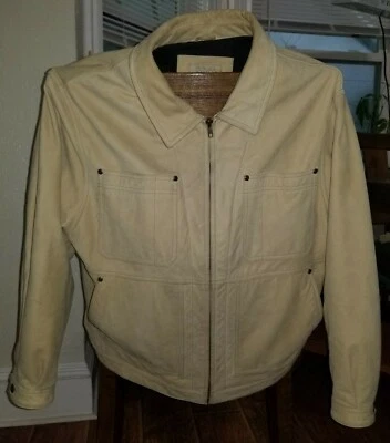 Men’s Cabela’s Outfitter Series Suede Leather Outdoor Bomber Jacket Size Large - Image 1 of 4