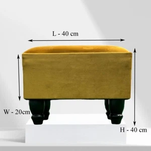 Nuevo reposapiés otomano moderno asiento rectangular asiento reposapiés asiento acolchado (AMARILLO) - Imagen 1 de 2