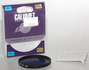 Calumet Photographic Multi-Coated Blue 62 mm MC 80A Camera Lens Filter with Case - Picture 1 of 5