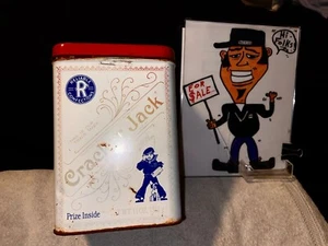 VINTAGE 1991 Reproduction CRACKER JACK TIN CAN COOL OLD EXAMPLE ESTATE LOOK๐ฟ๐ - Picture 1 of 7