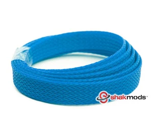 5 meters Shakmods MatteDark Blue 10 mm High Density Braided Expandable Sleeving - Picture 1 of 1