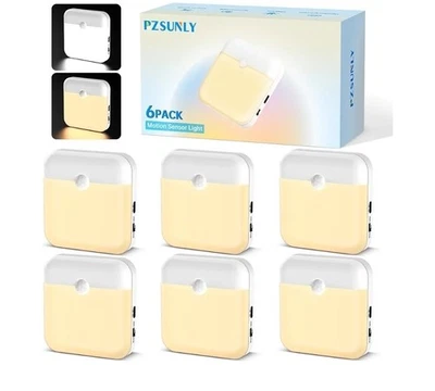 PZSUNLY 6 pezzi Luce Notturna Sensore Movimento, Luci Armadio Led con.. - Immagine 1 di 4
