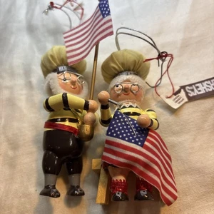 Hershey's Figur - Patriotische Elfen Ornamente mit amerikanischen Flaggen - Kurt Adler - Bild 1 von 6