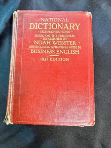 1935 National Dictionary of the English Language Noah Webster P. F. Collier Red - Picture 1 of 8