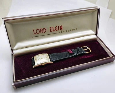 Awesome 1950s Vintage 23J Caliber 730 Lord Elgin Men's Watch w Box USA Made! - Image 1 of 4