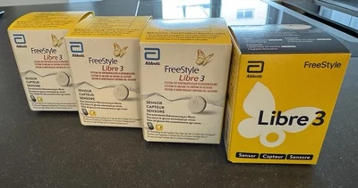 Freestyle Libre 3 Sensoren – 4 Stück – verschiedene Haltbarkeitsdaten - Bild 1 von 2