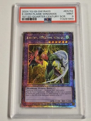 Elemental Hero Flame Wingman RA03-EN152 PSA 9 Quarter Century Secret Rare Yugioh - Image 1 of 4
