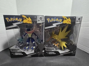Pokemon Select Zapados And Greninja Articulated Action Figure Jazwares Lot New - Bild 1 von 4