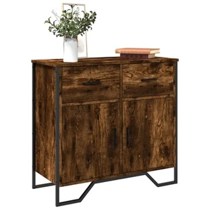 Sideboard Storage Cupboard Cabinet Highboard Smoked Oak Engineered Wood vidaXL - Picture 1 of 11