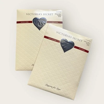 VICTORIA'S SECRET Pantimedias Ropa de Día Transparente CONTROL TOP Casi Negro Mediano 2 Pares Foto 1 de 4