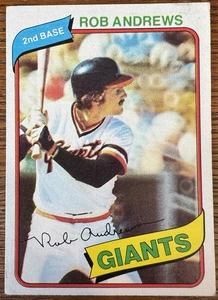 ROB ANDREWS San Francisco Giants # 279 1980 Topps Baseball Card - Picture 1 of 2