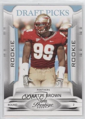 2009 Playoff Prestige Draft Picks Light Blue /999 Everette Brown #137 Rookie RC - Image 1 of 2