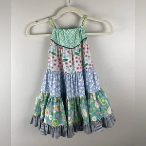 Matilda Jane Everything Nice Kitty Novelty Mixed Print Summer Dress Girls Sz 4 - Picture 1 of 11