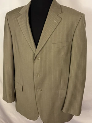 Andrew Fezza Fusion Men's Size 46 R Premium Quality Suit Blazer Jacket Striped - Image 1 of 4