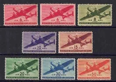 US Scott C25-C31 Full Set of 7+ Mail Transport Plane VF MNH cm230 - Image 1 of 3
