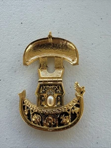 Broche EDGAR BEREBI Edición Limitada BISAGRAS ARCA DE NOÉ PIN Cierre Abierto Tono Dorado - Imagen 1 de 4