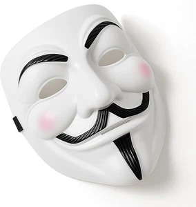 Anonymous Vendetta Guy Fawkes Mask Halloween Fancy Dress Themed Party Accessory - Picture 1 of 6