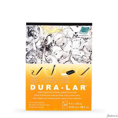 Grafix : Matte .005in Dura-Lar 9x12in Pad (Apx.23x30cm) : 25 Sheets
