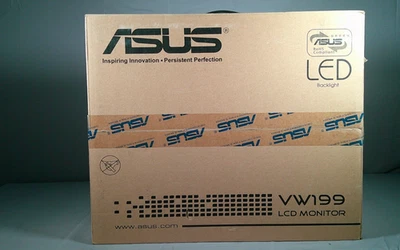 ASUS VW199T-P 19" WXGA+ 1440x900 DVI VGA Back-lit LED Monitor NEW - Image 1 of 4