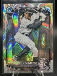 Ashly Andujar 2025 Bowman Chrome 1st Prospect Lava Refractor BCP-20 Rockies /399 - Picture 1 of 2