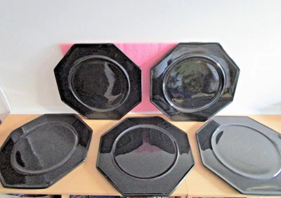 Villeroy & Boch Gallo Design - 5 Platzteller 31,8cm sechseckig schwarz glanz - Bild 1 von 4