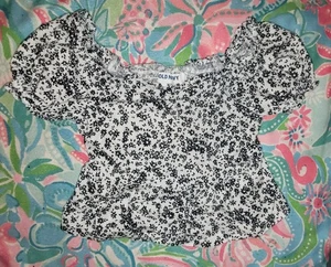 Girls Old Navy Puff Sleeve Smocked Top Size XS 5 - Picture 1 of 4