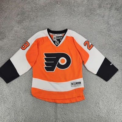 Camiseta Claude Giroux Philadelphia Flyers Reebok Juvenil Talla S/M Naranja Cosida Foto 1 de 4