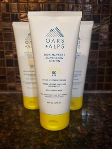 Oars + Alps Mineral SPF 50 Sunscreen Body Lotion with Hyaluronic LOT OF 3--N46 - Picture 1 of 1