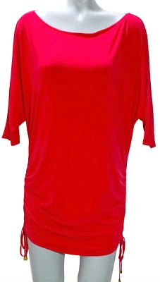 NUEVO VESTIDO TÚNICA NATORI ROJO OSCURO FRUNCIDO ACANALADO NATACIÓN TALLA PEQUEÑA Foto 1 de 4