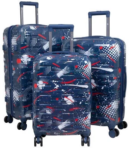 Trolley Koffer Gepäck Dehnfalte Print Motiv Einzeln o. Set Cespara Dunkelblau - Bild 1 von 16