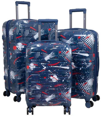 Trolley Koffer Gepäck Dehnfalte Print Motiv Einzeln o. Set Cespara Dunkelblau - Bild 1 von 4