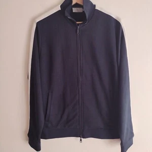 Vince Mens Black Track Jacket M Heavy Knit Lined Casual Sporty Zip Up - Bild 1 von 11