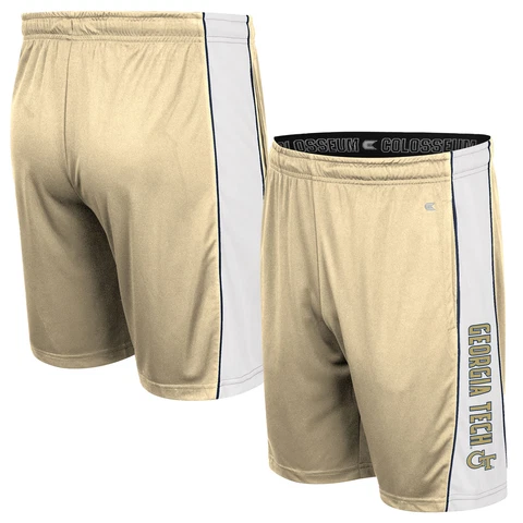 Men's Colosseum Gold Georgia Tech Yellow Jackets Panel Shorts Cover