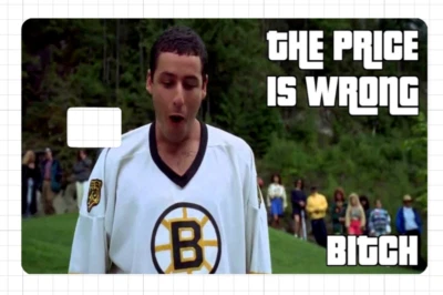 Наклейка на кредитную дебетовую карту Happy Gilmore Price is Wrong для гольфа PGA ATM Adam сделано в США - Изображение 1 из 3