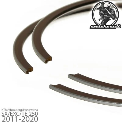2x Piston Rings for KTM/Husaberg/Husqvarna SX/EXC/TE/TC/XC/XC-W 250 2011-2020 Foto 1 de 3