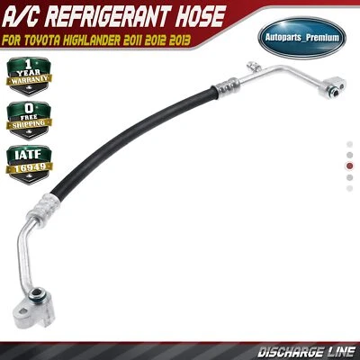 A/C Refrigerant Discharge Hose for Toyota Highlander 2011 2012 2013 V6 3.5L DOHC - Image 1 of 4