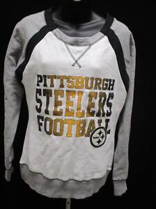 New Pittsburgh Steelers Womens Size Small White Majestic Sweater MSRP $55