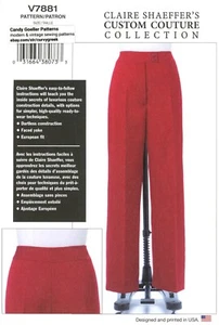 Vogue V7881 CLAIRE SHAEFFER Custom Couture Straight Leg Pants Sz 6-10 UNCUT - Picture 1 of 4