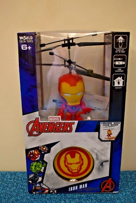 Marvel Iron Man Motion Sensor Flying Helicopter Toy Mini Drone Chopper - Image 1 of 3